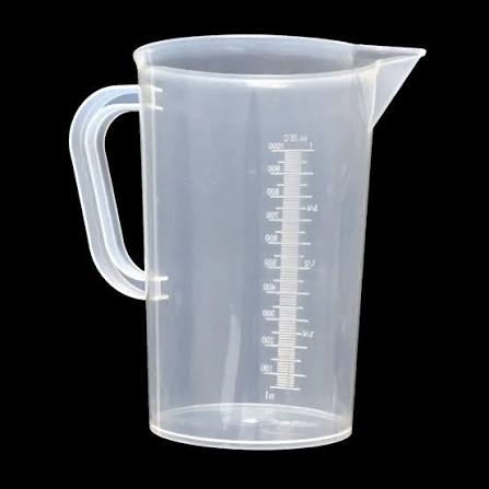 1L PFA Graduated Beaker with Handle: Non-Stick,Steady Handing