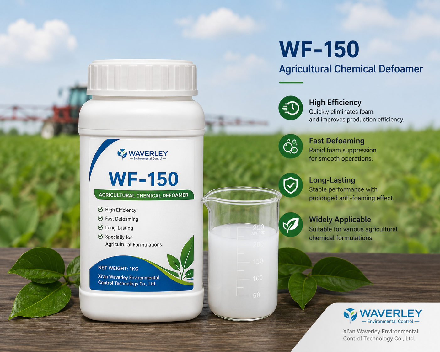 High Efficiency Fast Defoaming Long-Lasting WF-150 Agricultural Chemical Defoamer