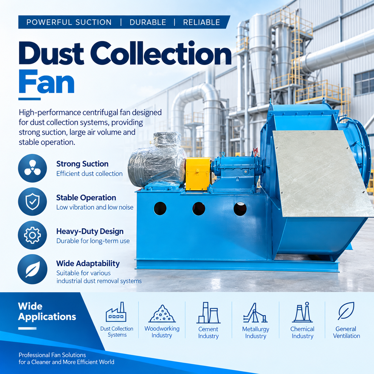 Industrial Wood Dust Extraction and Collection Fan