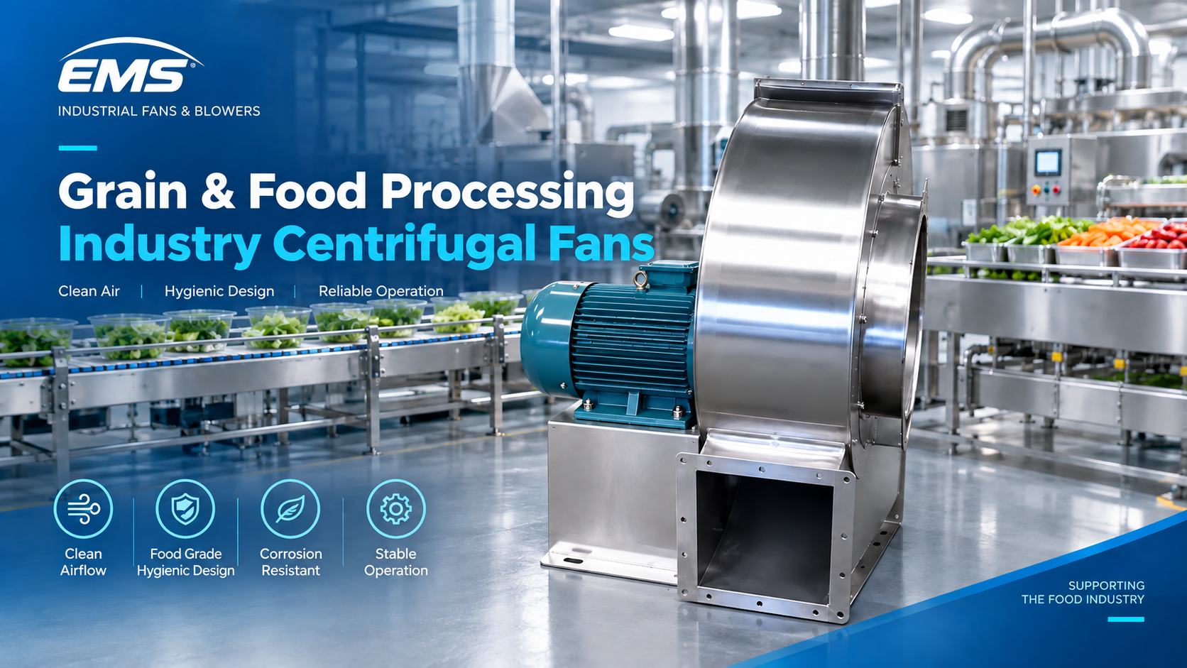 Grain & Food Processing Industry Centrifugal Fans