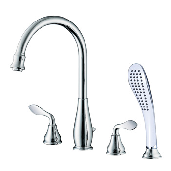 Tulip Dual Levers Tub Faucet