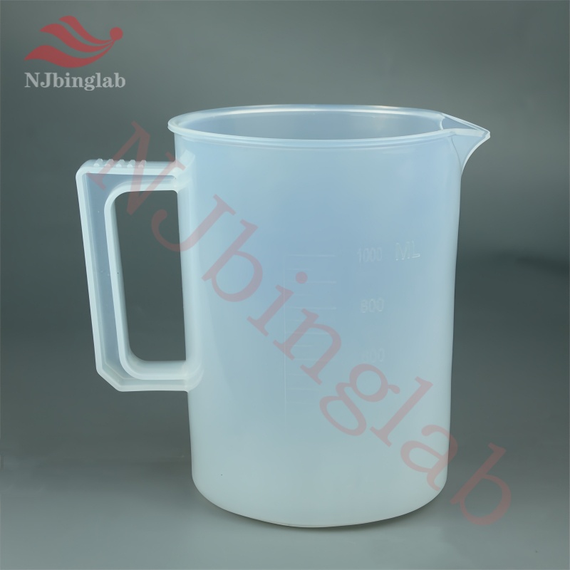 1L PFA Graduated Beaker with Handle: Non-Stick,Steady Handing